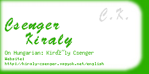 csenger kiraly business card